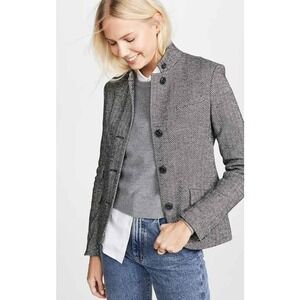 rag & bone Blazer Slade Houndstooth Wool Jacket Women's Size 4 Herringbone